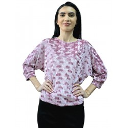 Bluza de catifea roz
