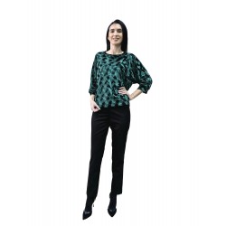 Bluza de catifea verde