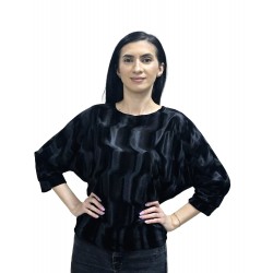 Bluza catifea neagra