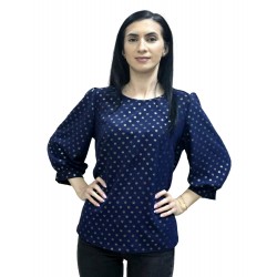 Bluza matase bleu-marin