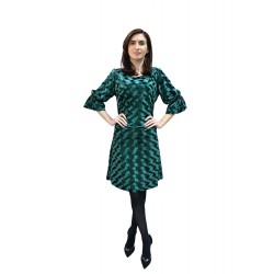 Rochie catifea verde 3D